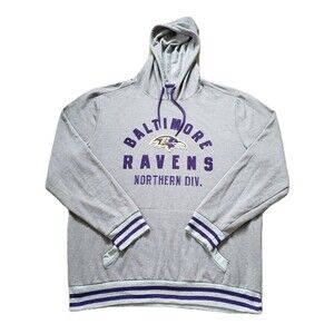 NFL Team Apparel Baltimore Ravens Northern Div Size XL Mens Embroidered Hoodie